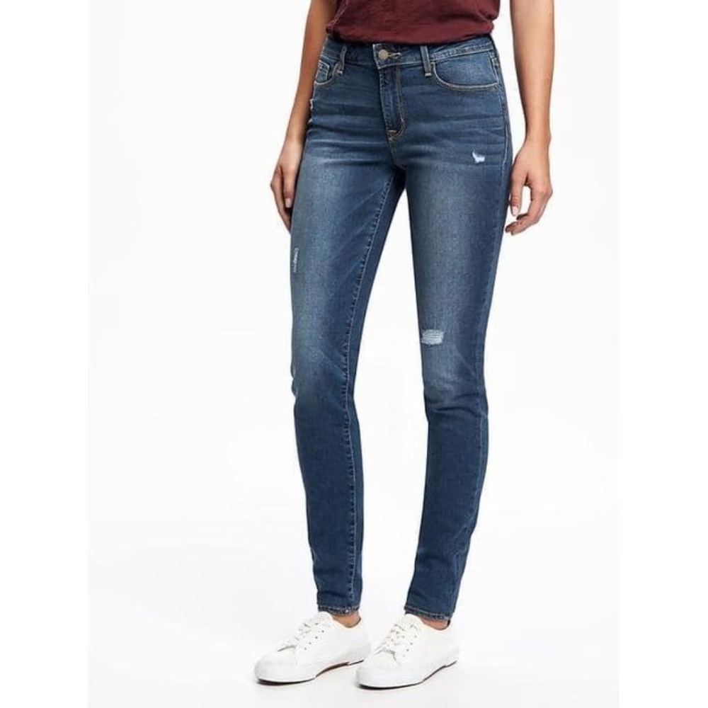 Old Navy Mid-Rise Rockstar Deconstructed Jeans 4T