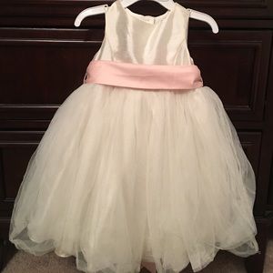 Ivory Flower Girl Dress with detachable sash