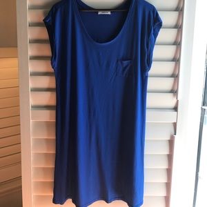 Boutique Tshirt Dress with Rolled Sleeves