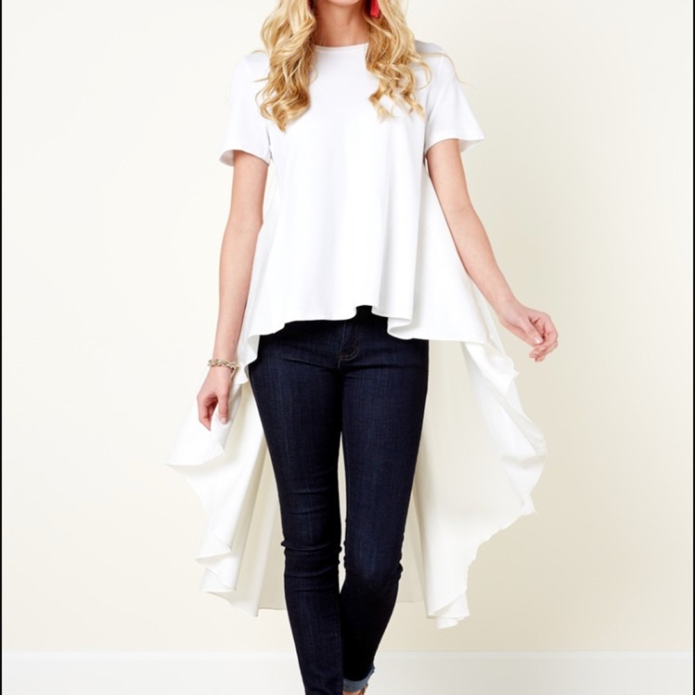English Factory via Red Dress High Low t shirt