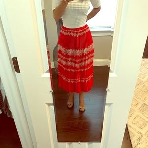 Self-portrait midi skirt