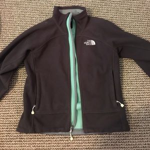 Women's North Face brown and green light jacket