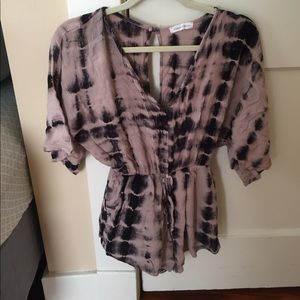 Brown tyedye romper