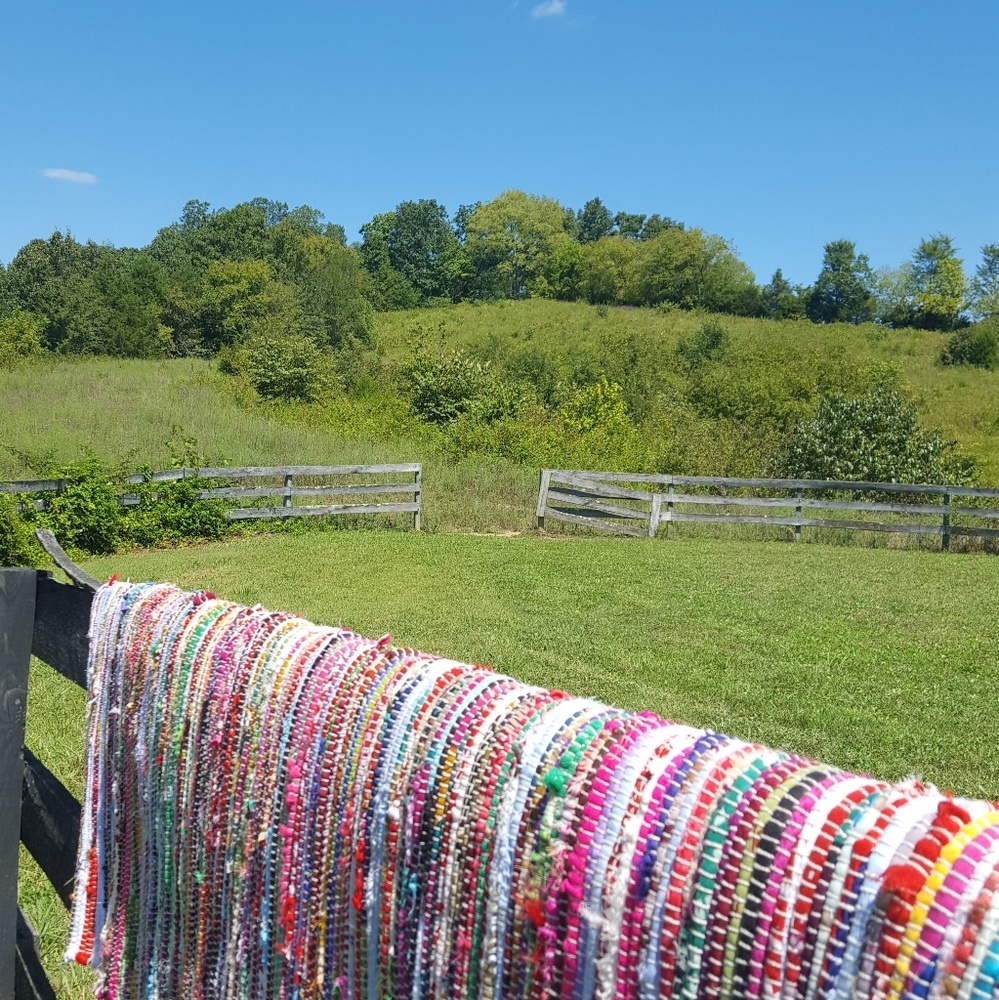 Hand Woven Rug From India
