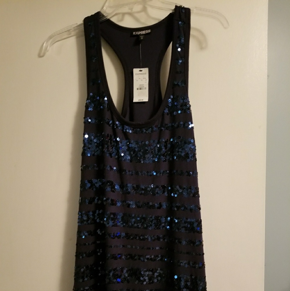 Navy blue tank top dress. Never worn
