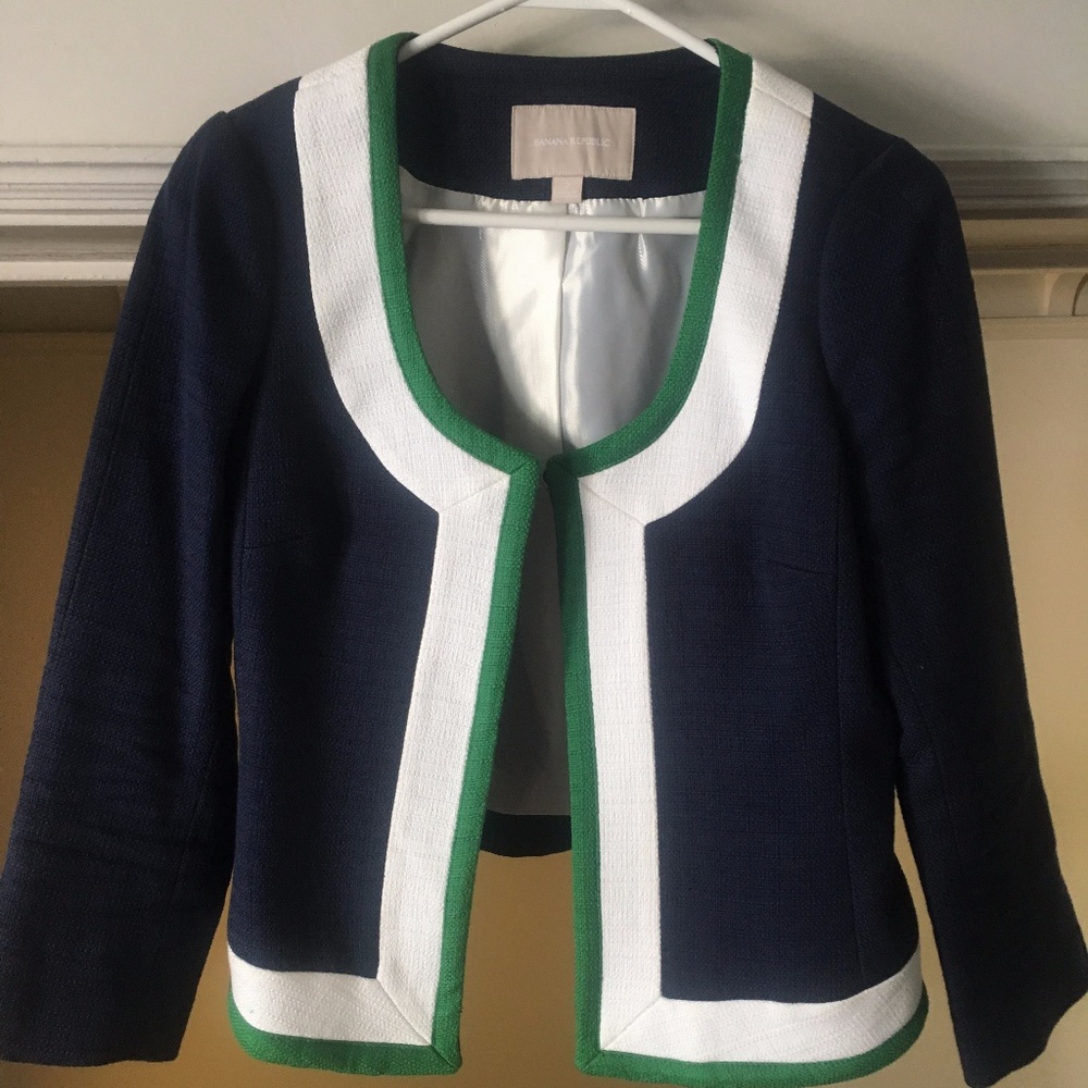 Banana Republic Wool Navy Blazer