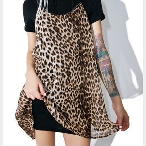 The ragged priest leopard slip dress
