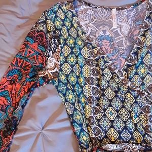 Tua USA jewel toned exotic print maxi dress