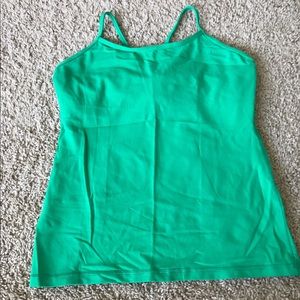 Lululemon power y green tank size 10