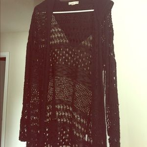 Black Laced Cardigan