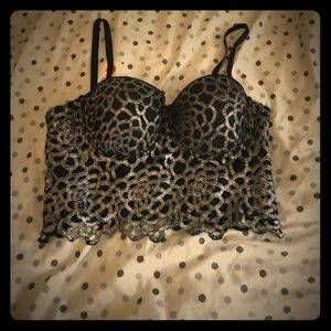 Black and silver bralet.