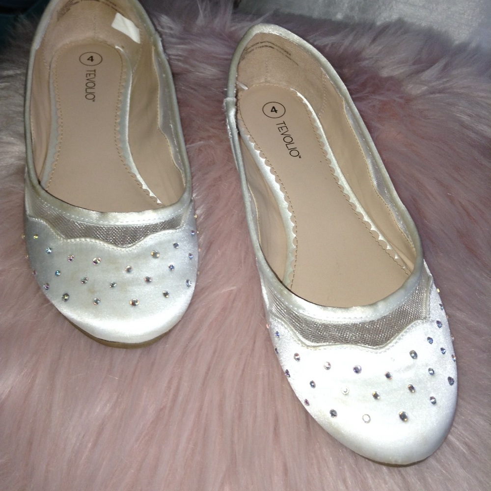 Girls rhinestone flats