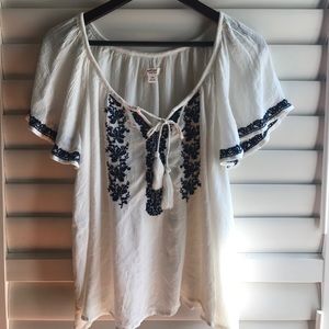 Xhilaration Boho Shirt with Tassels