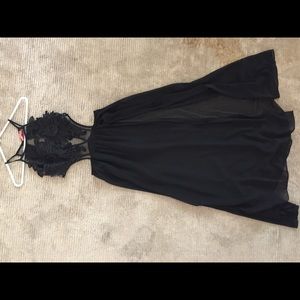 Risqué Black Lace and Mesh Dress