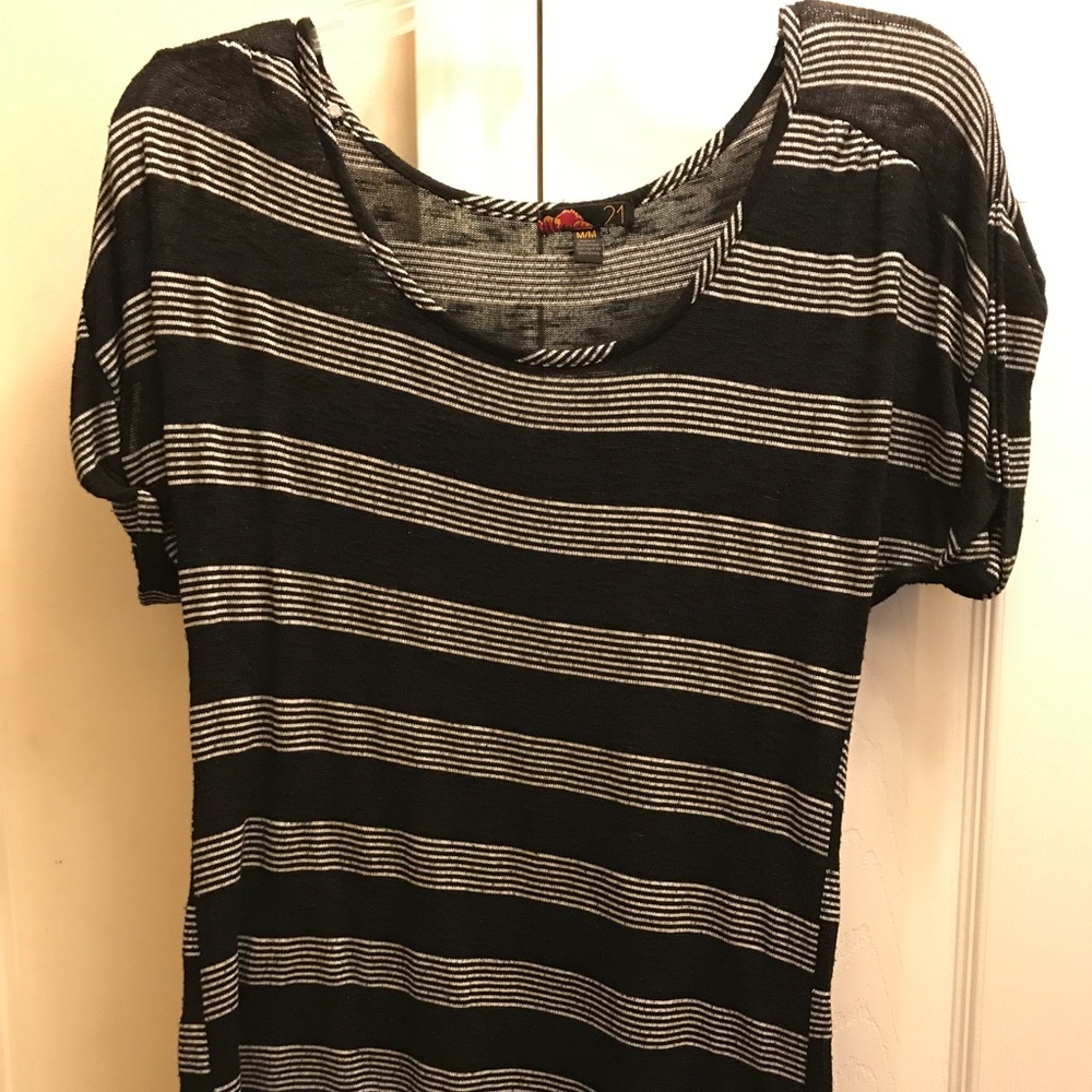 Simple black striped blouse