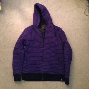 Tony Hawk black/purple skate jacket/coat, S