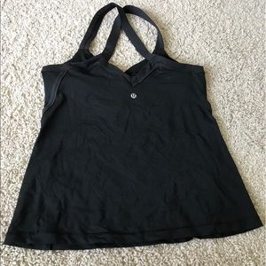 Black lululemon tank size 8