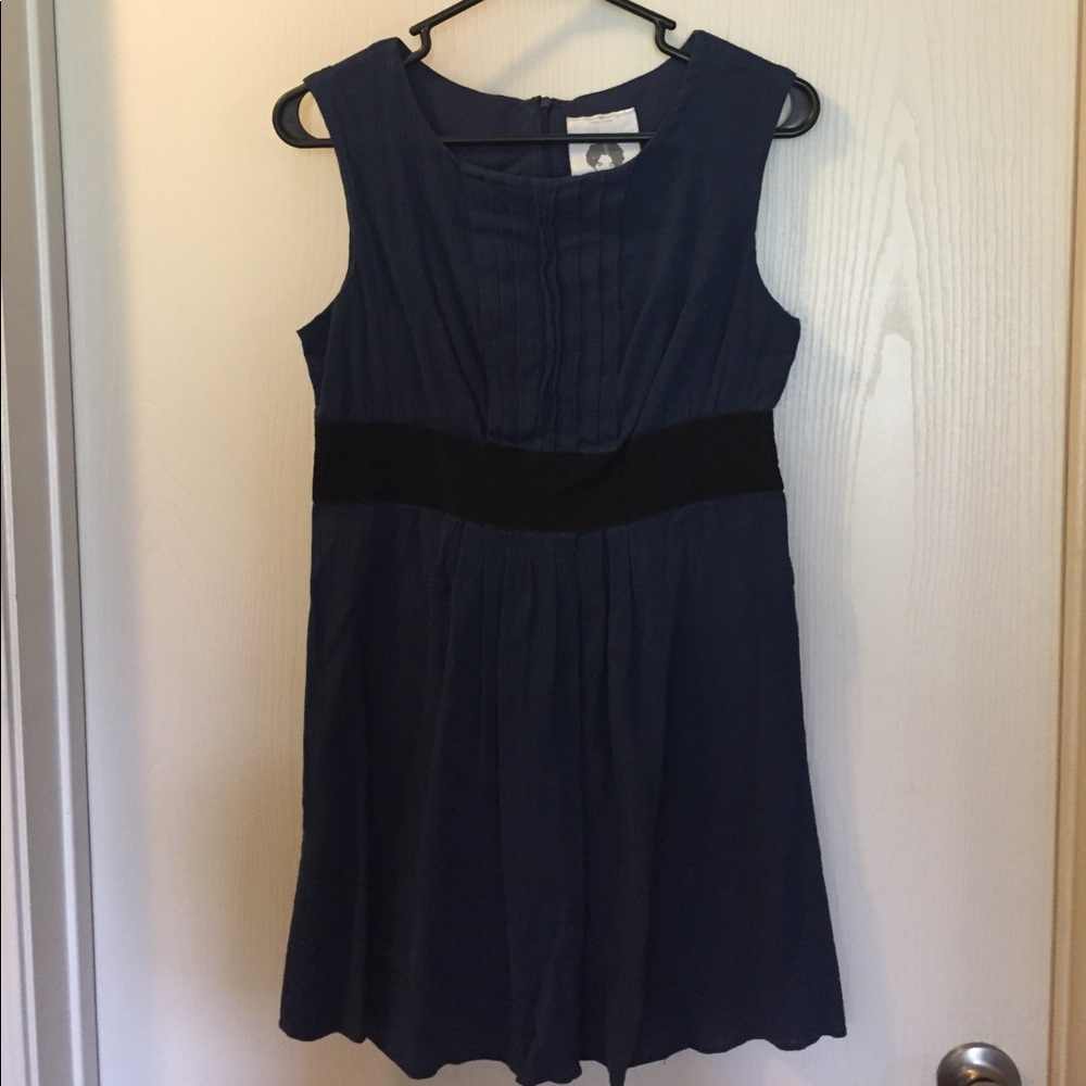 Blue empire waist mini dress