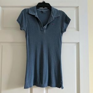 American Eagle Faded Blue Polo - Size S