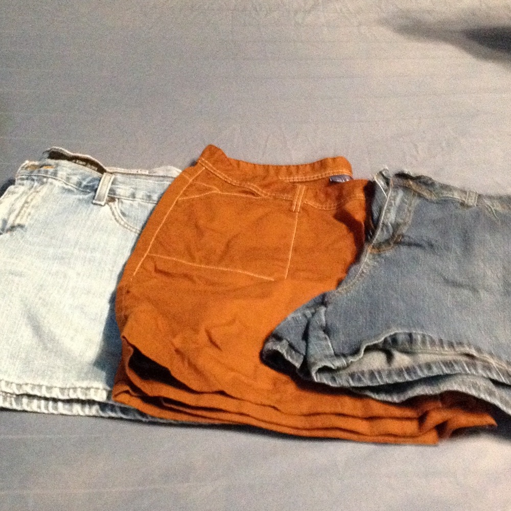 Set of three women's shorts jeans