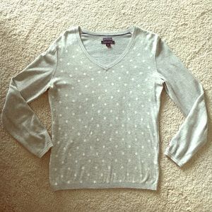 Gray and white Tommy Hilfiger polkadot sweater