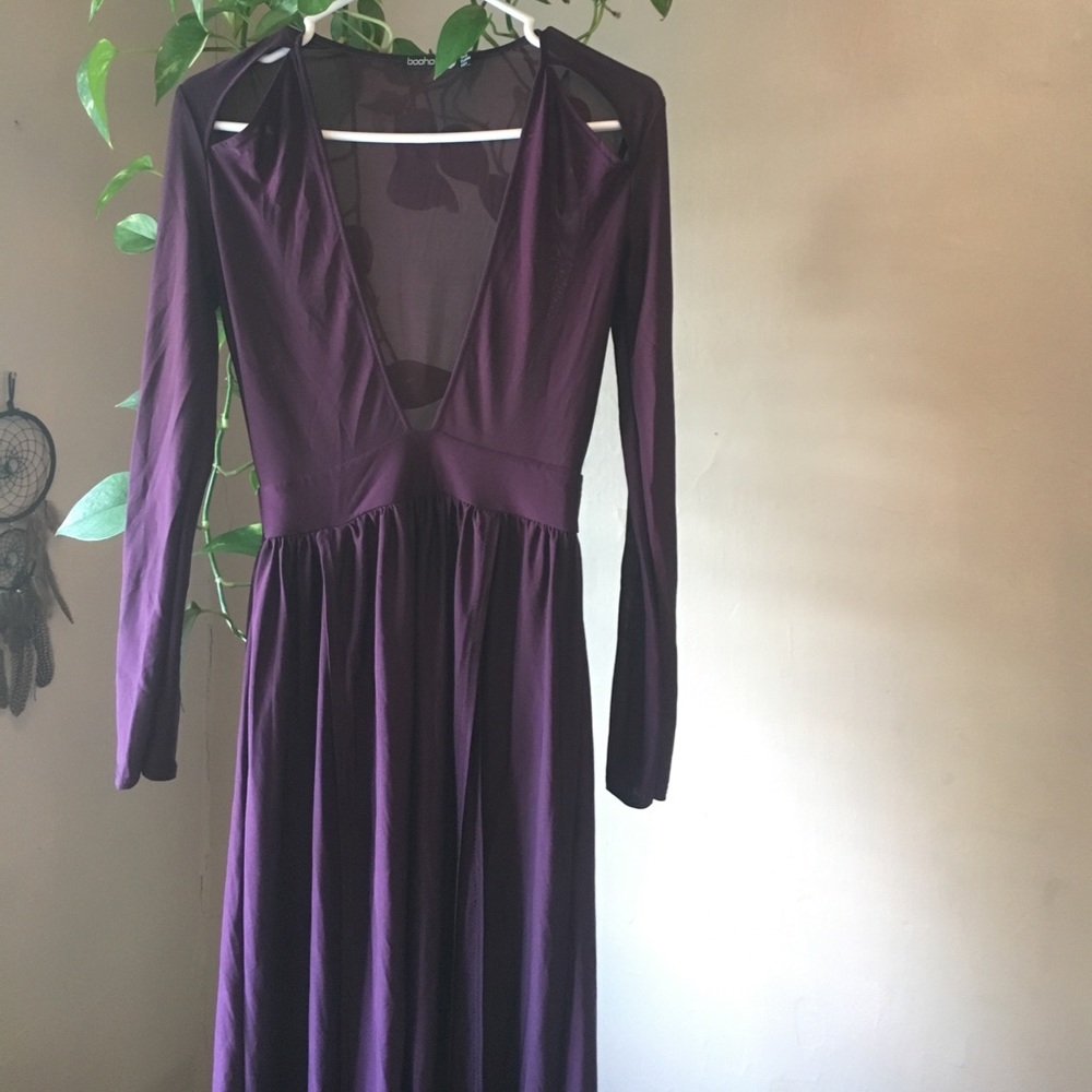 Plunge maxi dress🍆