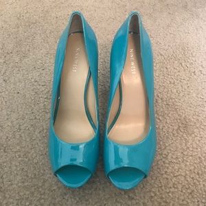 Women's Nine West Open Toe Pump. Worn once.