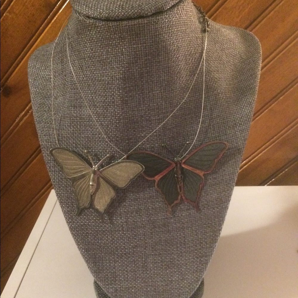 Butterfly mesh necklaces