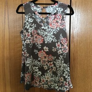 Floral Cross Tank