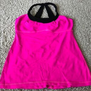 Lululemon tank pink and black