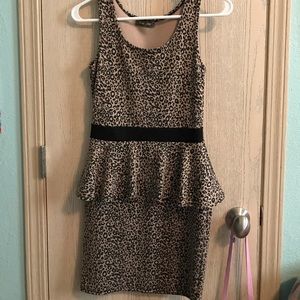 'Brat Star' cheetah print dress