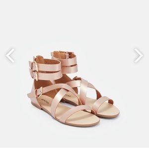JustFab Joella Rose Gold Sandals