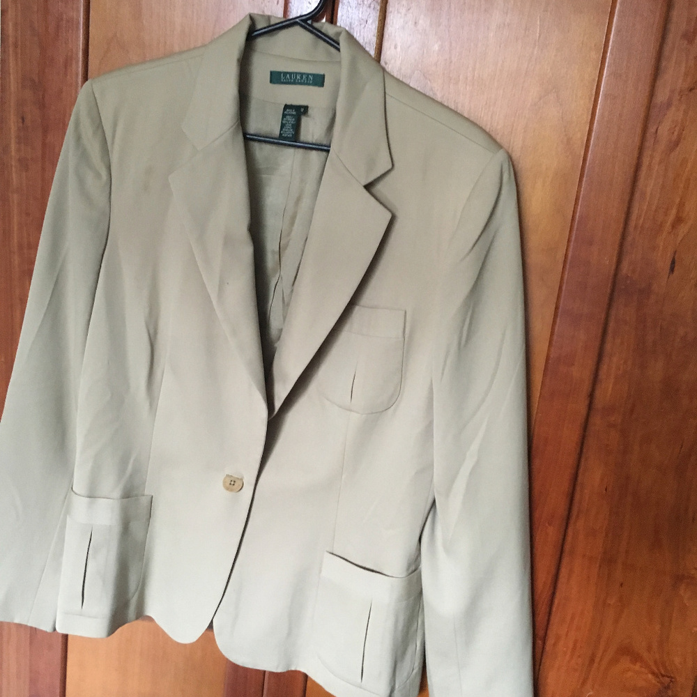 Ralph Lauren Wool Gabardine Suit Jacket Sz12