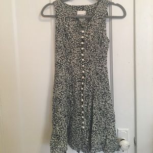 90s Floral Button-up Dress Sz. 5/6