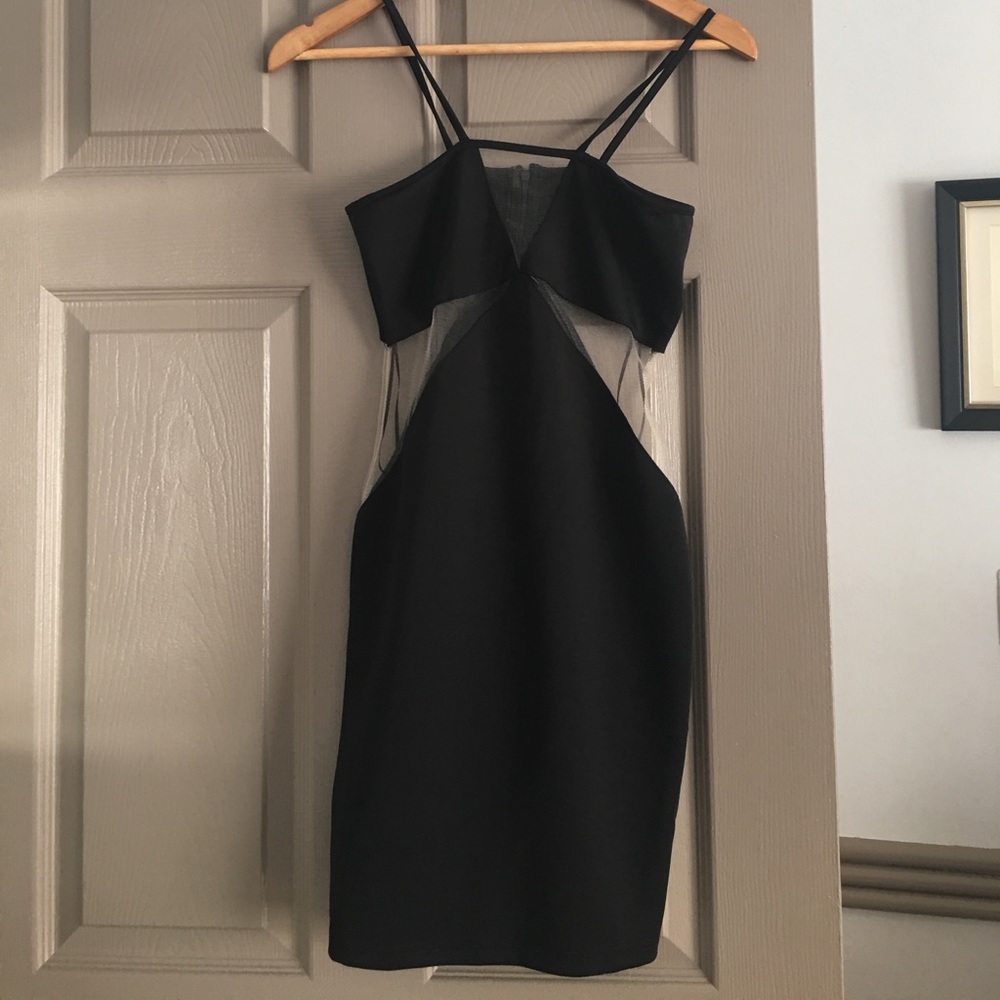 Black cut out dress