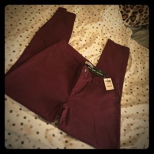 Maroon Charlotte Russe jeggings.