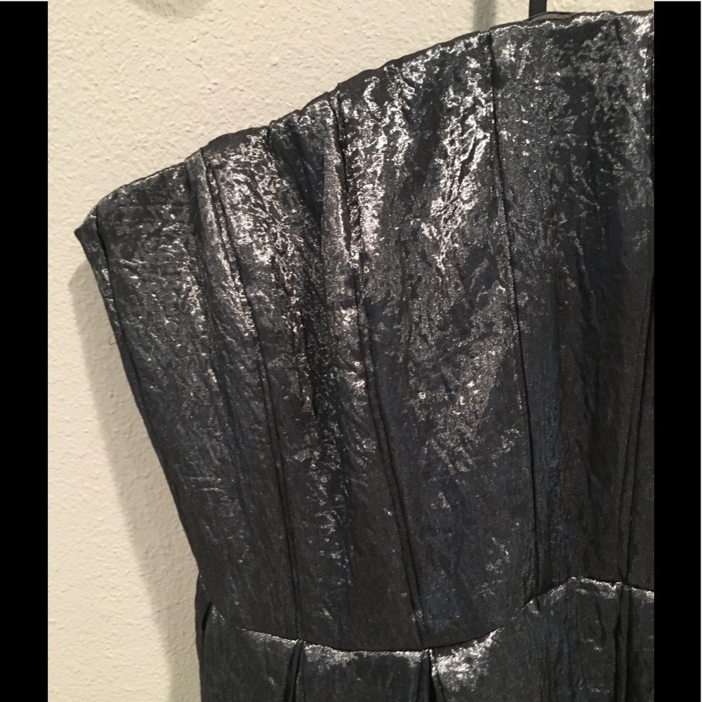 Calvin Klein strapless metallic dress