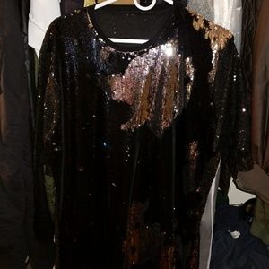 Black/silver Custom made oversized shirt shirt is