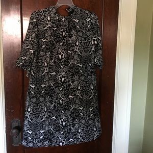 Black and white bird dress