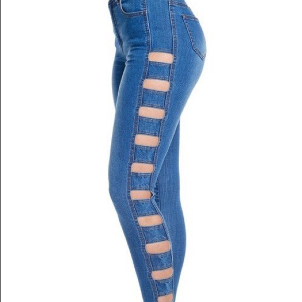 High rise cut out Skinny jeans
