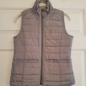 Banana republic silver puffer vest