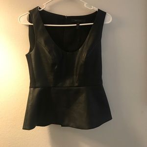 BCBG MAXAZRIA leather top