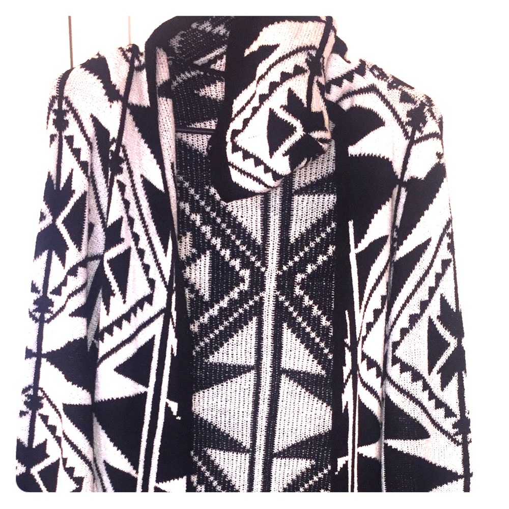 long aztec cardigan