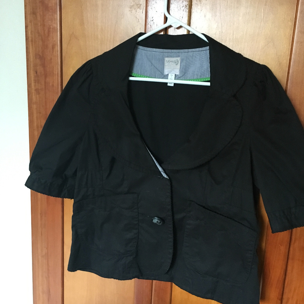 Anthropologie Short Sleeve Jacket By Elevenses 12