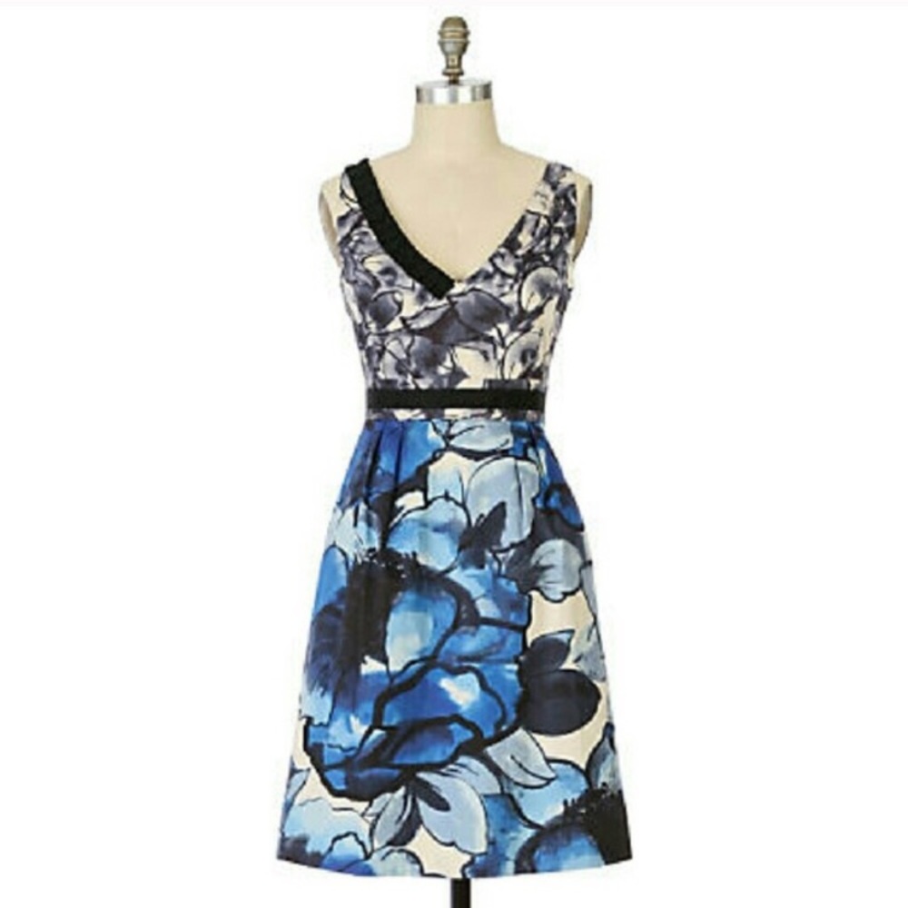 Anthropologie Moulinette Soeurs indigo blue dress