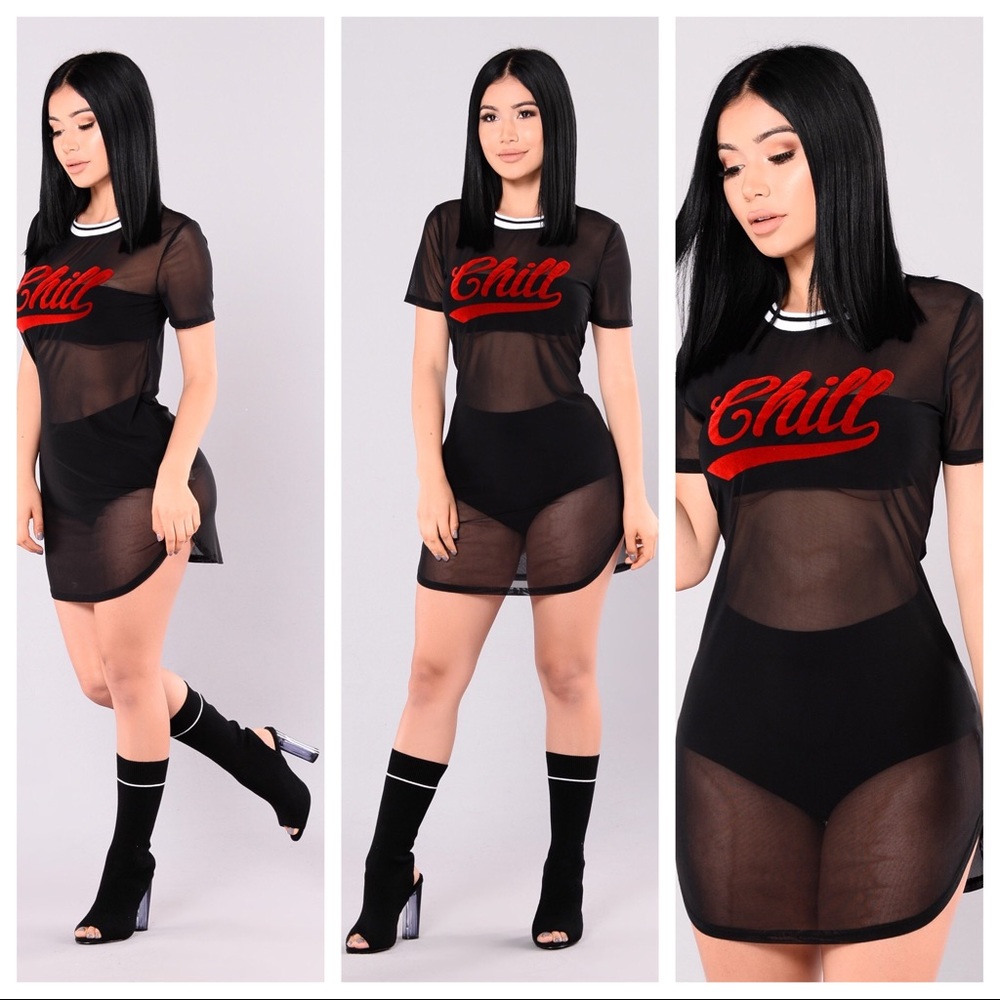 Chill Out Bro Mesh Dress
