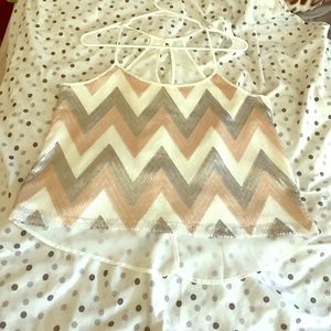 Beautiful sequences tank top