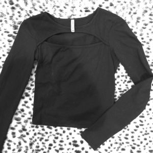 Emma & Sam Cutout Long Sleeve Top