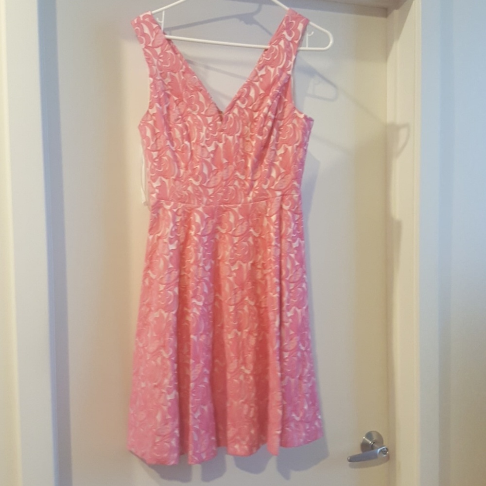 Anthropologie pink brocade dress  never worn
