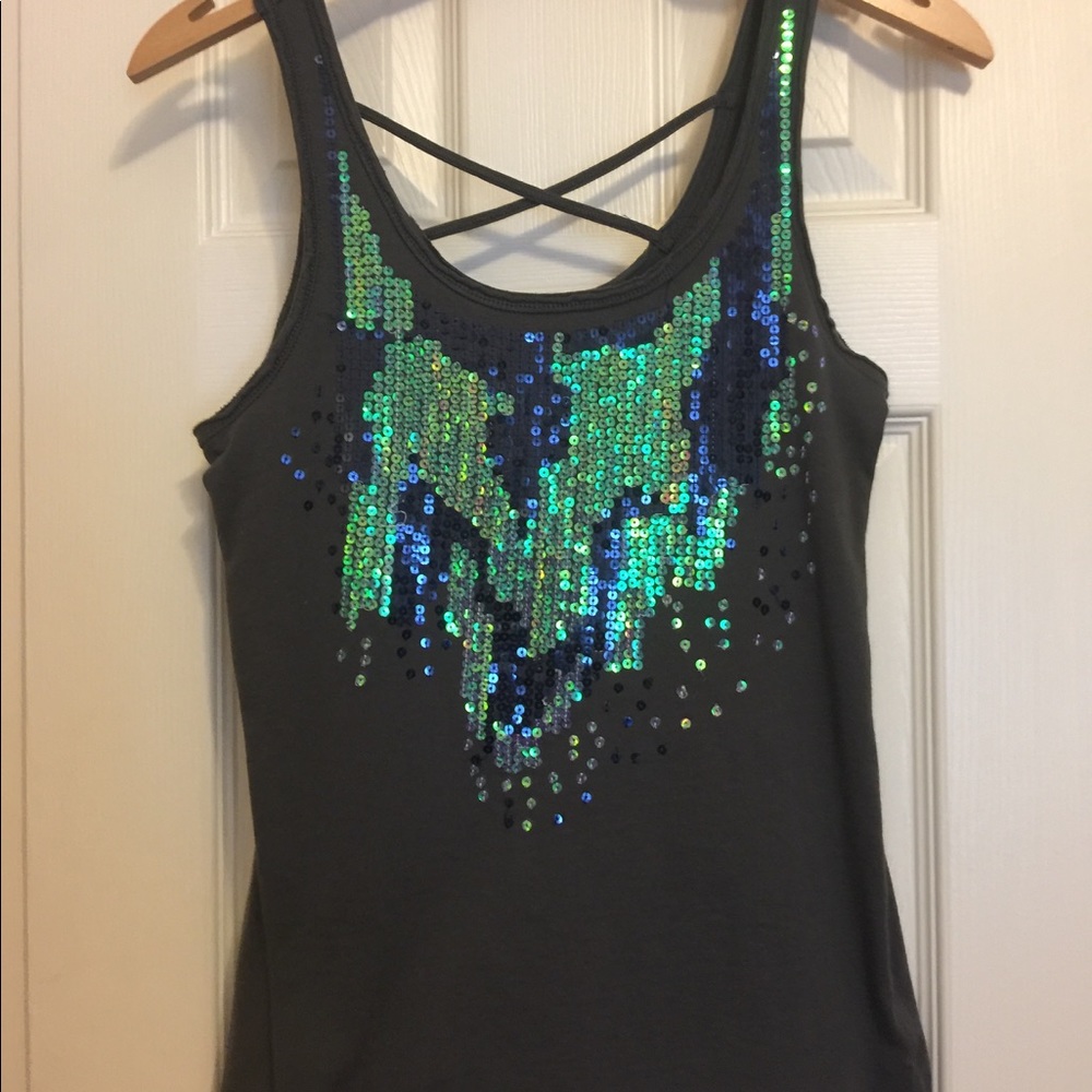 Sequin iridescent tank